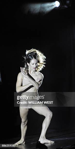 Annabel Knight, a Melbourne dancer with the Sydney Dance Company, performs during a press call for the company's presentation of 360º by Spanish...