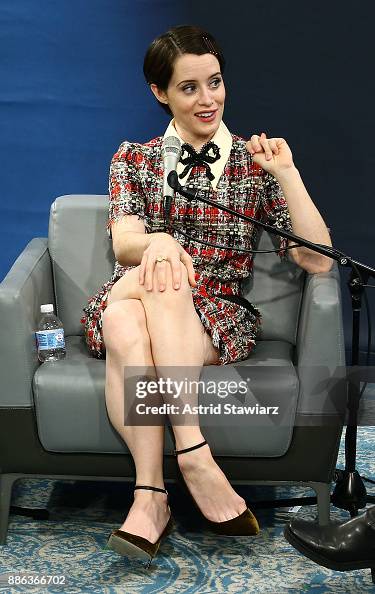 Actress Claire Foy visits the SiriusXM studios on December 5, 2017 in