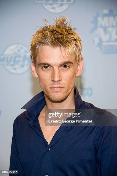 Aaron Carter attends the press room at the 20th Annual MuchMusic Video Awards at the MuchMusic HQ on June 21, 2009 in Toronto, Canada.