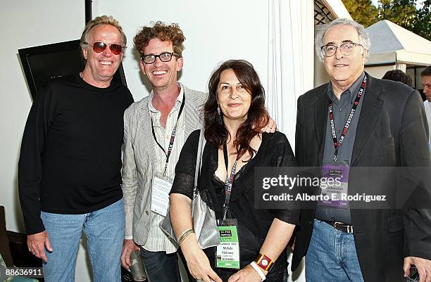 Actor Peter Fonda, filmmaker Kieran Mulroney, filmmaker Michele Mulroney, and Technicolor's Bob Hoffman attend the 2009 Los Angeles Film Festival's...