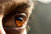 Closeup of man eye