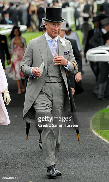 Prince Charles, Prince of Wales attends day 2 of Royal Ascot 2009 at Ascot Racecourse on June 16, 2009 in Ascot, England.