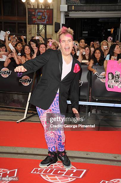 Perez Hilton arrives on the red carpet of the 20th Annual MuchMusic Video Awards at the MuchMusic HQ on June 21, 2009 in Toronto, Canada.