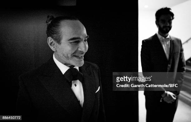 John Galliano is seen backstage during The Fashion Awards 2017 in partnership with Swarovski at Royal Albert Hall on December 4, 2017 in London,...