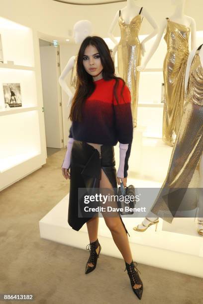 Doina Ciobanu attends the launch of the new Versace Sloane Street store on December 5, 2017 in London, England.