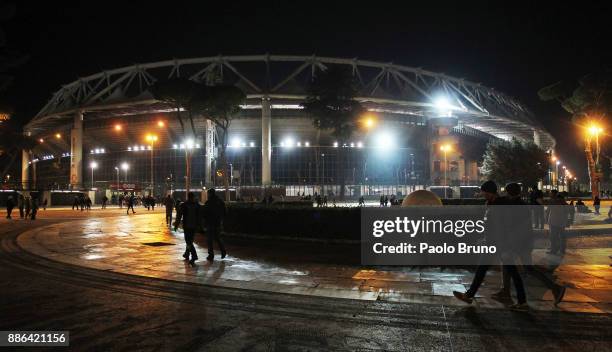 General view of the Stadio Olimpico before the UEFA Champions League group C match between AS Roma and Qarabag FK at Stadio Olimpico on December 5,...