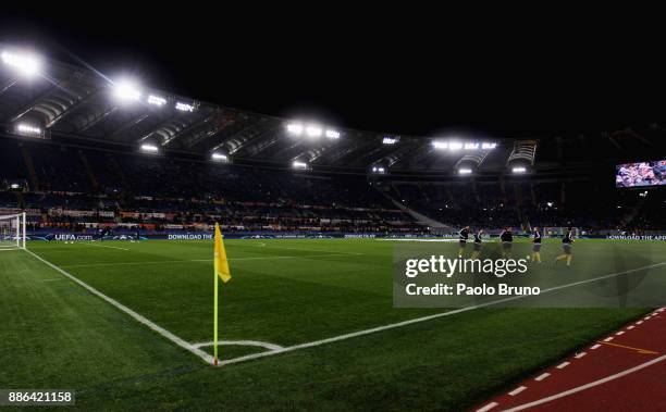 General view of the Stadio Olimpico before the UEFA Champions League group C match between AS Roma and Qarabag FK at Stadio Olimpico on December 5,...