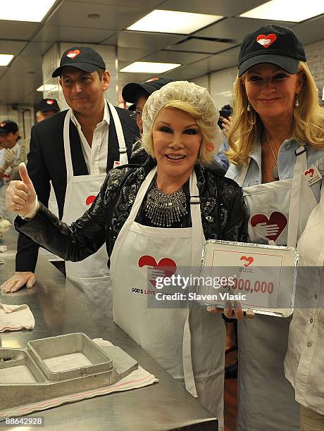 John Demsey, Chairman of the M.A.C. AIDS Fund and Group President of Estee Lauder Companies, actress and talk show host Joan Rivers and Blaine Trump,...