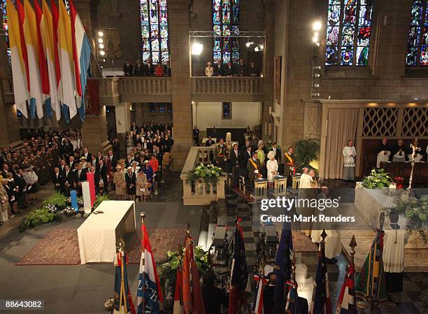 Prince Guillaume, Grand Duchess Maria Teresa, Grand Duc Henri, Prince Felix, Prince Sebastien and Princess Tessy and Prince Louis from Luxembourg...