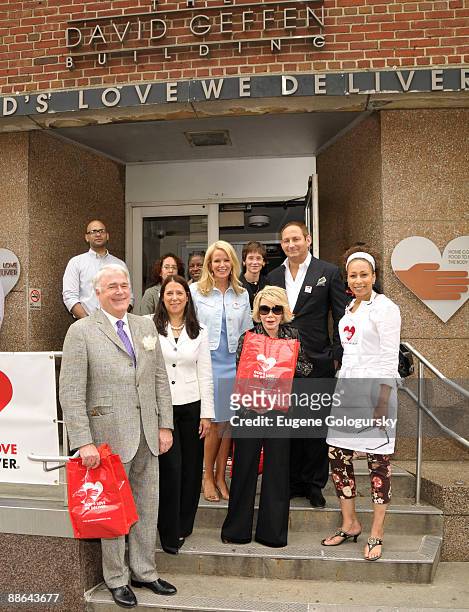 Joan Rivers , M·A·C AIDS Fund Chairman John Demsey , Tamara Tunie and guests attend M·A·C AIDS Fund Donates $250,000 to God's Love We Deliver in...