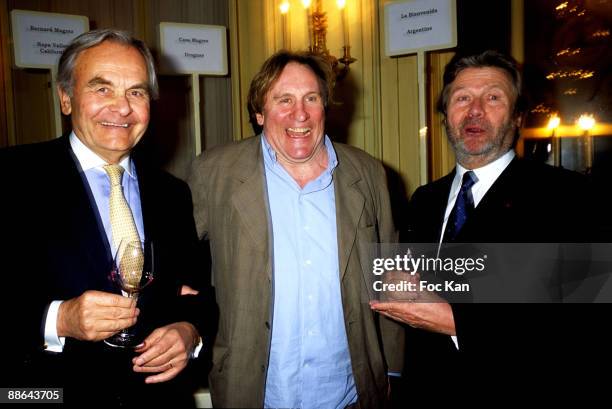 Bernard Magrez, Alain Dominique Perrin and Gerard Depardieu