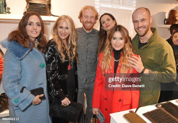 Tania Fares, Carmen Busquets, Oliver Wayman, Livia Firth, Miroslava Duma and Cameron Saul attend the opening of the BOTTLETOP flagship store on...