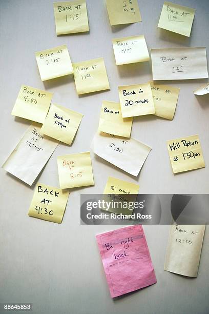 Notes Due Back Image 487 Be Right Back Note Stock Photos, High-Res Pictures, and Images ...