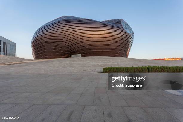 ordos museum,inner mongolia ordos, china - ordos museum stock pictures, royalty-free photos & images