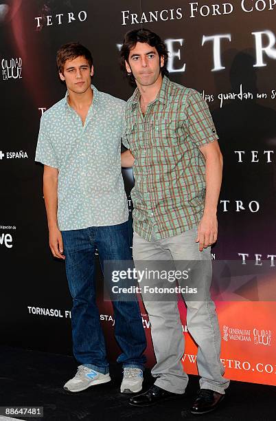 Actors Martin Rivas and Eduardo Noeriega attend "Tetro" premiere, at the Academia de Cine, on June 23, 2009 in Madrid, Spain.