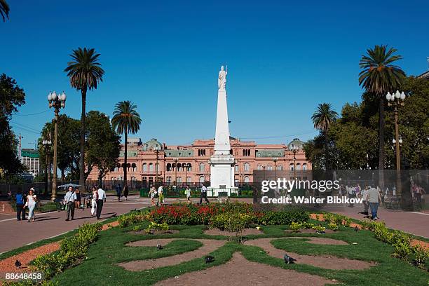 casa rosada presidential palace - plaza de mayo stockfoto's en -beelden