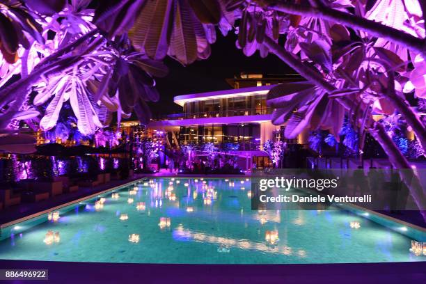 General view of the pool is seen during the Grand Opening of Bulgari Dubai Resort on December 5, 2017 in Dubai, United Arab Emirates.