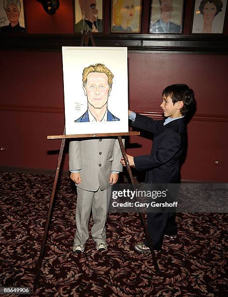 Jack Weber and his brother Alfie Weber attend the caricature unveiling for their dad, actor Steven Weber at Sardi's on June 23, 2009 in New York City.