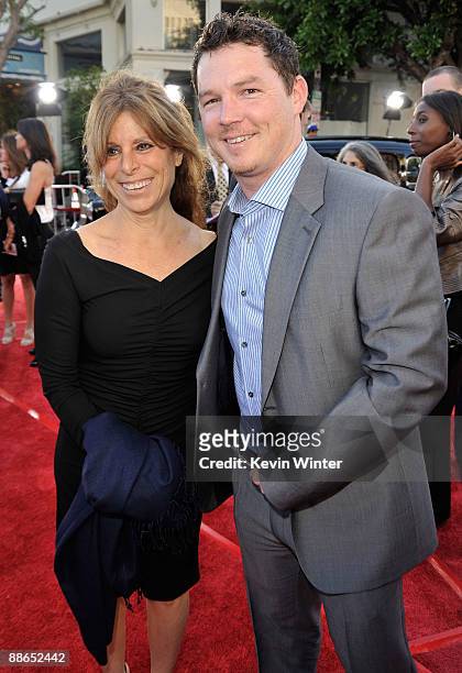 Screenwriter Ann Biderman and actor Shawn Hatosy arrive at the 2009 Los Angeles Film Festival's and Universal Pictures' premiere of "Public Enemies"...