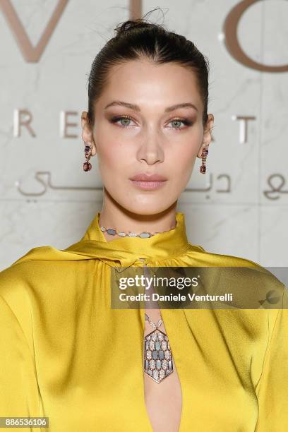 Bella Hadid attends Grand Opening Bulgari Dubai Resort on December 5, 2017 in Dubai, United Arab Emirates.