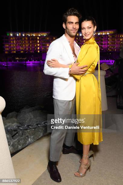 Jon Kortajarena and Bella Hadid attends Grand Opening Bulgari Dubai Resort on December 5, 2017 in Dubai, United Arab Emirates.