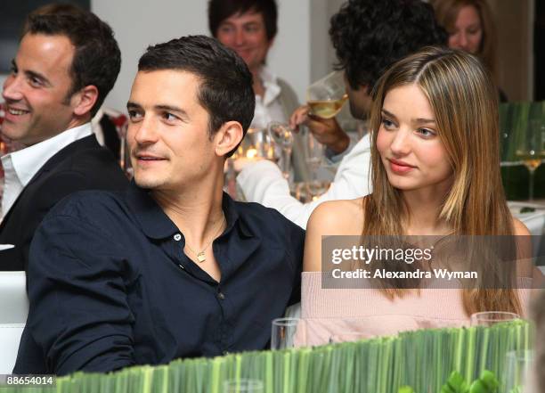 Orlando Bloom and Miranda Kerr at Audi's celebration of the arrival of TDI clean diesel technology held on June 23, 2009 in Beverly Hills, California.