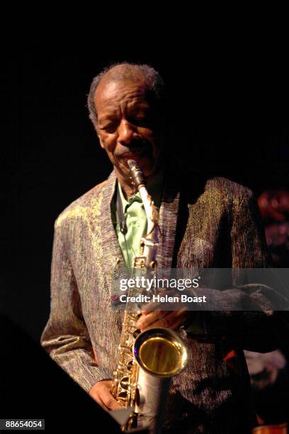 Ornette Coleman performs on stage at the Royal Festival Hall on June 19, 2009 in London, England.