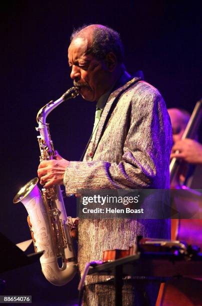 Ornette Coleman performs on stage at the Royal Festival Hall on June 19, 2009 in London, England.