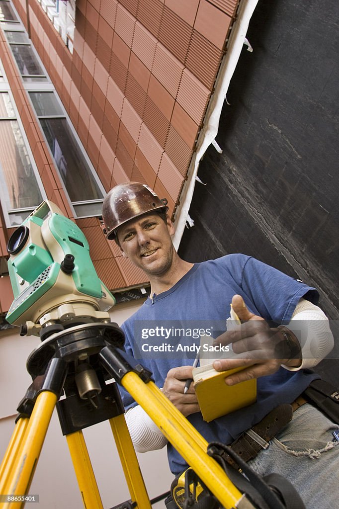 Construction worker on job site