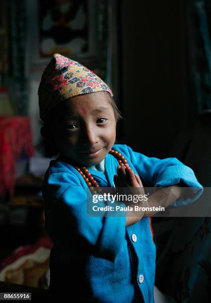 Khagendra Thapa Magar, 15 and a half, poses for the camera on March 13, 2007 in Pokhara, Nepal. According to the Guinness World Book of Records when...