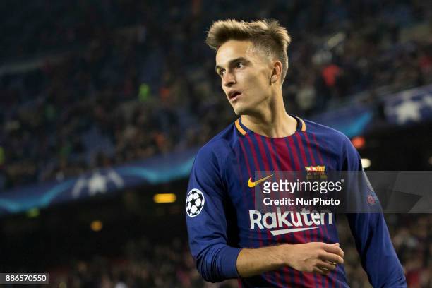 Denis Suarez during the UEFA Champions League match between FC Barcelona and Sporting CP Lisboa at the Camp Nou Stadium in Barcelona, Catalonia,...