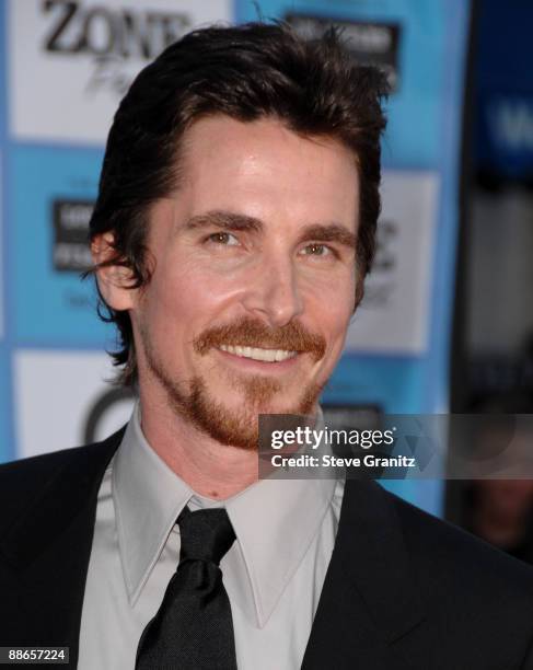 Actor Christian Bale arrives on the red carpet of the 2009 Los Angeles Film Festival's premiere of "Public Enemies" at the Mann Village Theatre on...