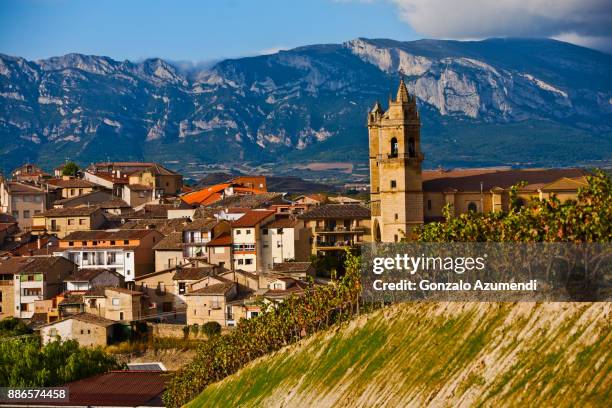san andres church in rioja alavesa - comunidad autónoma de la rioja fotografías e imágenes de stock