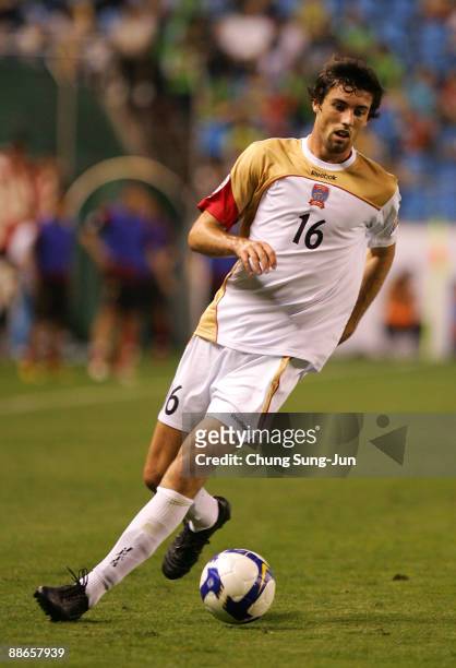 Jason Hoffman of Newcastle Jets in action during the AFC Champions League match between the Newcastle Jets and the Pohang Steelers at Pohang...