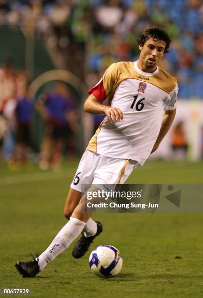 Jason Hoffman of Newcastle Jets in action during the AFC Champions League match between the Newcastle Jets and the Pohang Steelers at Pohang...