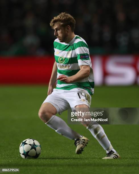 Stuart Armstrong of Celtic controls the ball during the UEFA Champions League group B match between Celtic FC and RSC Anderlecht at Celtic Park on...