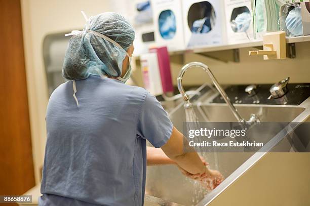 nurse washes hands - glendale california stock pictures, royalty-free photos & images