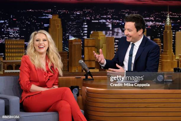 Actress/comedian Kate McKinnon visits the "The Tonight Show Starring Jimmy Fallon" on December 5, 2017 in New York City.