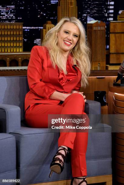 Actress/comedian Kate McKinnon visits the "The Tonight Show Starring Jimmy Fallon" on December 5, 2017 in New York City.