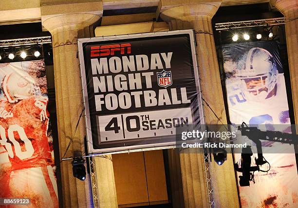 Atmosphere at the opening segment of the 40th Anniversary of Monday Night Football at Centennial Park outside the Parthenon on June 23, 2009 in...