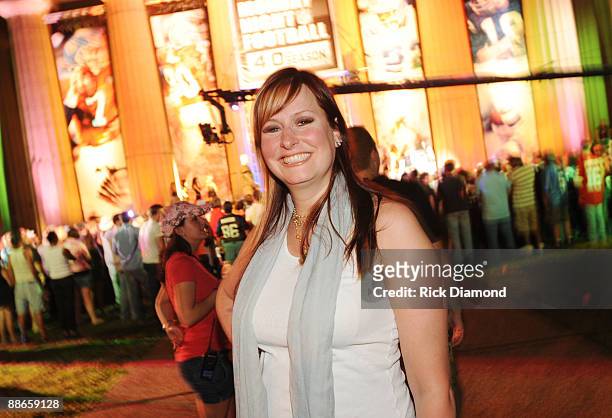 Recording artist Hilary Williams, Hank Williams' daughter, attends the taping of the opening segment of the 40th Anniversary of Monday Night Football...
