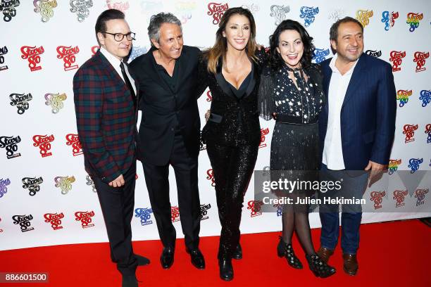 Jean-Marc Genereux, Richard Anconina, Sabrina Salerno, Lio and Patrick Timsit attend "Stars 80, La Suite" Paris Premiere at L'Olympia on December 5,...