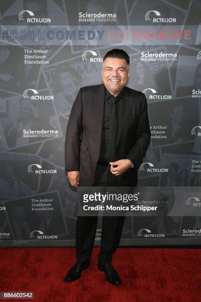 Comedian George Lopez attends the Scleroderma Research Foundation's 30th Anniversary Cool Comedy - Hot Cuisine at Caroline's Comedy Club on December...