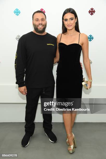 David Grutman and Isabela Rangel attend the opening of the new Chrome Hearts Gallery & Cafe to celebrate their 3-Year Anniversary in the Miami Design...
