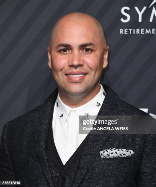 Puerto Rican former professional baseball player Carlos Beltran arrives for the 2017 Sports Illustrated Sportsperson of the Year Award Show on...