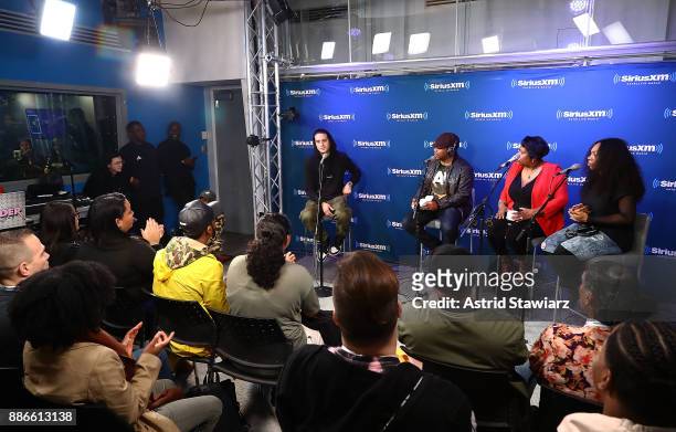 Rapper G-Eazy talks with SiriusXM hosts Sway Calloway, Heather B. And Tracy G. During G-Eazy's album premiere special for "The Beautiful & Damned" on...