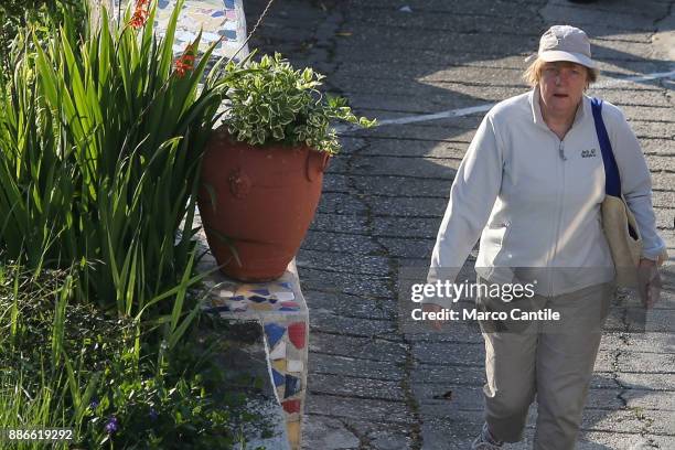 German Chancellor Angela Merkel, during the Easter holidays on the island of Ischia.