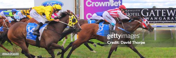 Dunno ridden by Brooke Sweeney wins the CrownBet F&M BM58 Handicap on December 05, 2017 in Wangaratta, Australia.