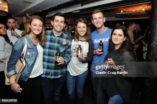 Guests attend the New York + Budweiser Repeal Of Prohibition Celebration at Troy Bar on December 5, 2017 in New York City.