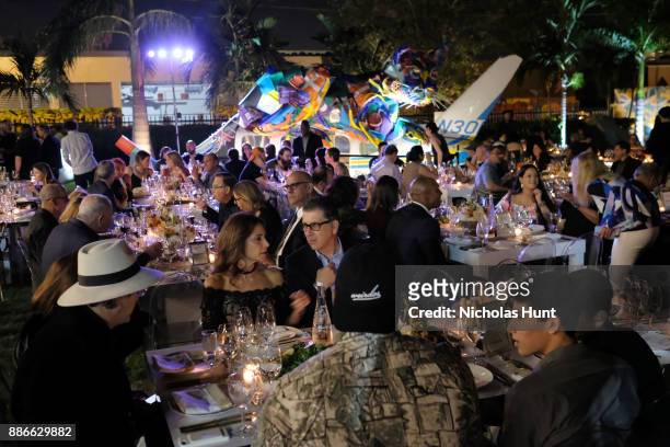 View of the dinner at Wynwood Walls Presents: humanKIND 2017 at Wynwood Walls on December 5, 2017 in Miami, Florida.